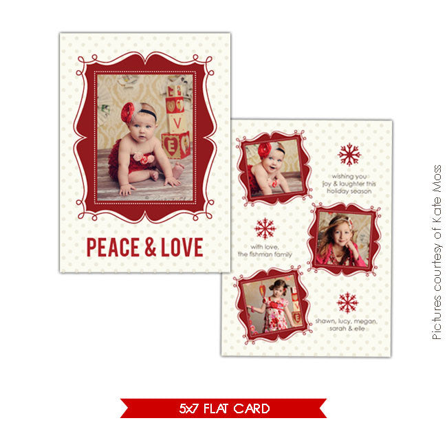 Holiday Photocard | Peace&Love portrait e167-P