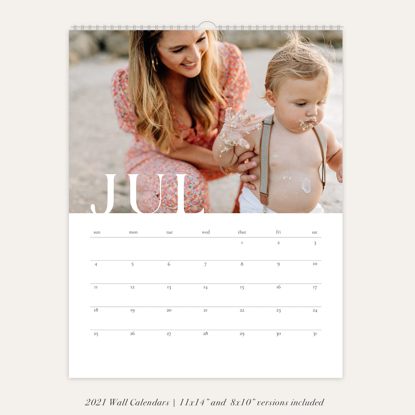 2021 Wall Photo Calendar 11x14 and 8.5x11 | Clean - RC003