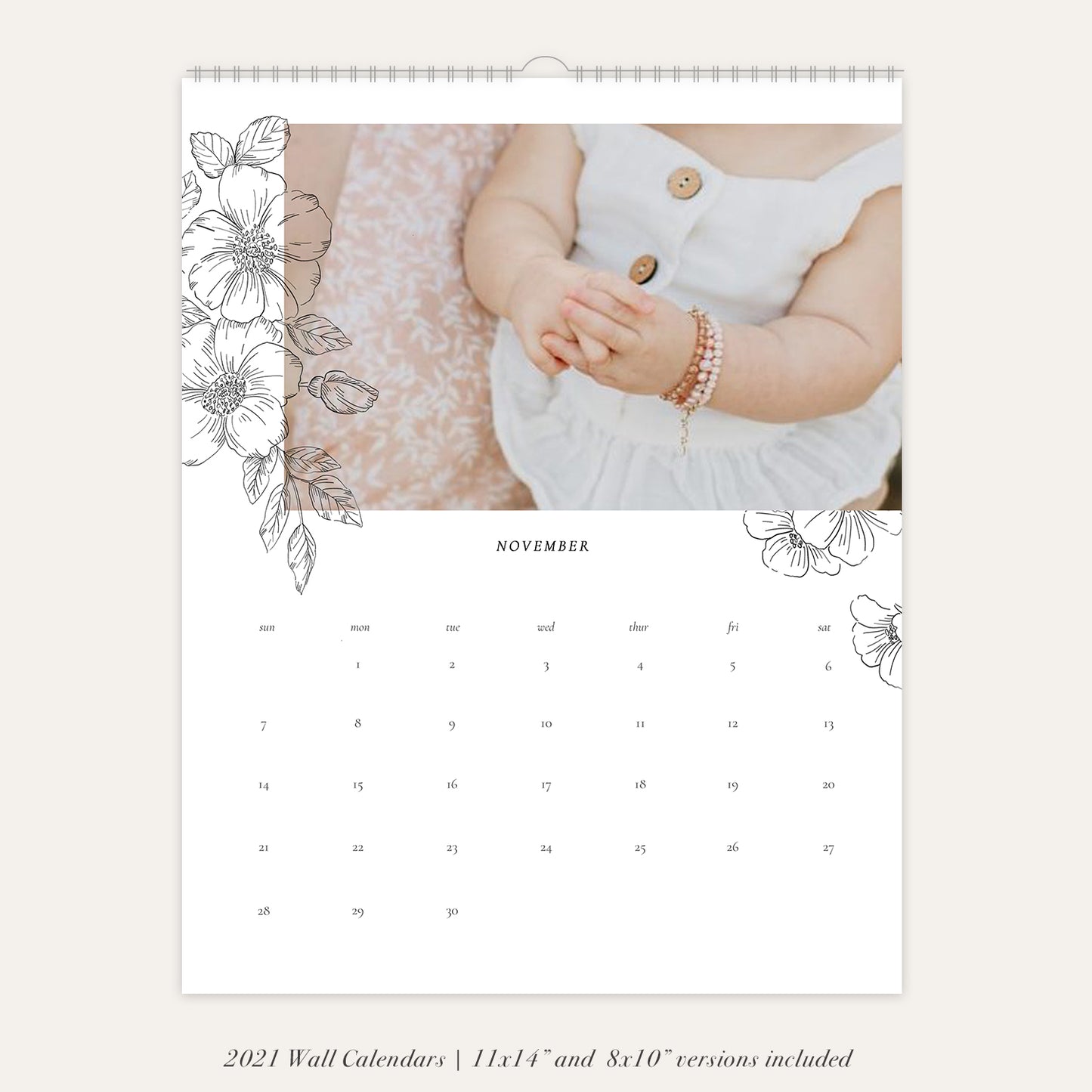 2021 Wall Photo Calendar 11x14 and 8.5x11 | Romantic - RC004