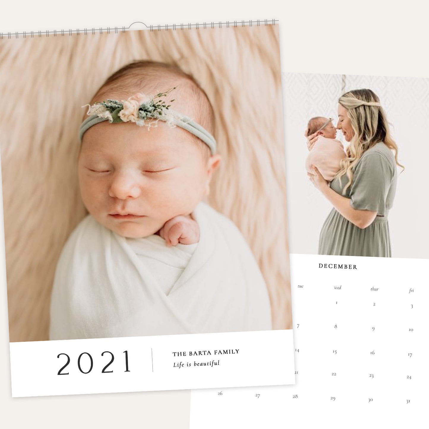 2021 Wall Photo Calendar 11x14 and 8.5x11 | Minimalistic - RC005