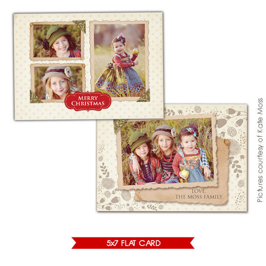 Holiday Ornate Photocard  | Vintage girls e233