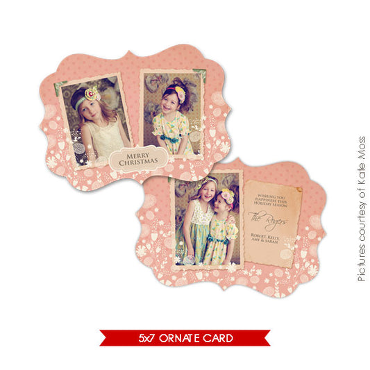 Holiday Ornate Photocard | Vintage style e129