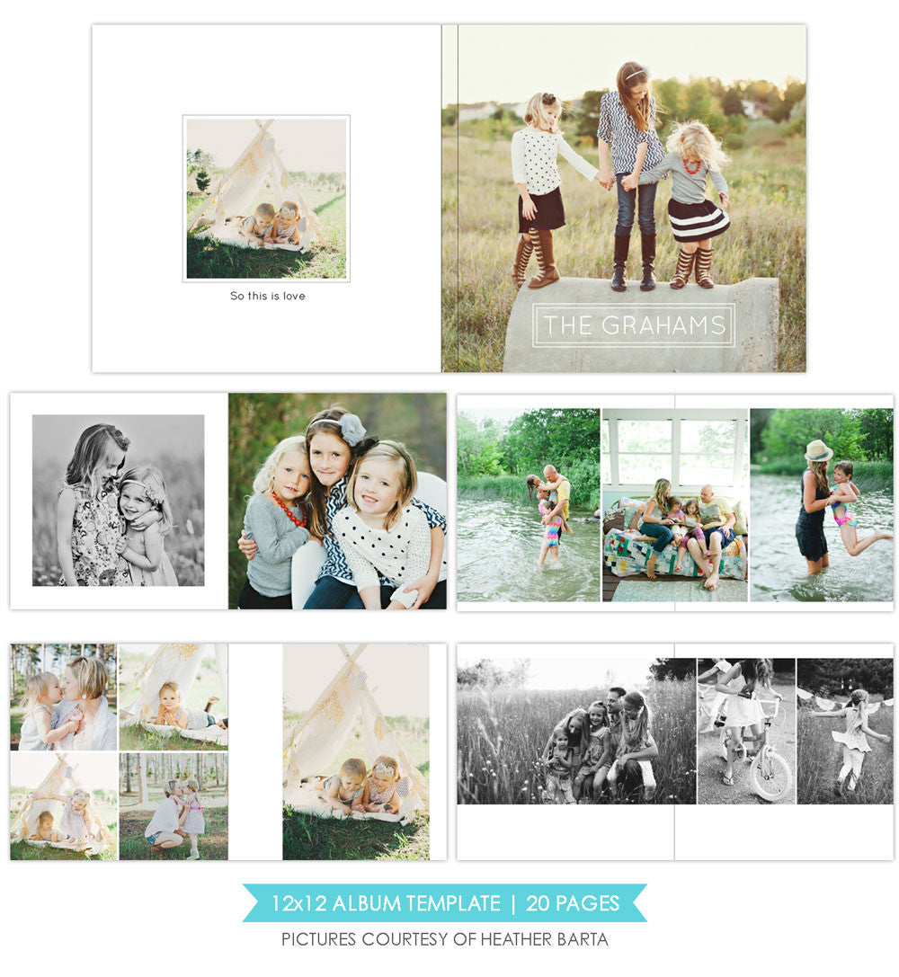 Pure essential | 12x12 Album template - e1067