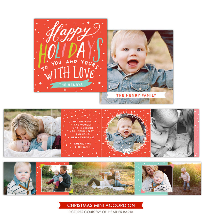 Christmas accordion mini 3x3 | Colorful smiles e1159
