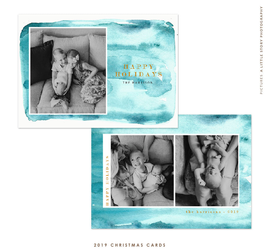 2019 Christmas 5x7 Photo Card | Christmas Sky e1784