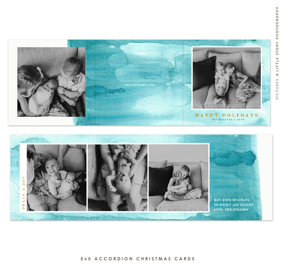 2019 Christmas 5x7 Photo Card | Bright Love e1792