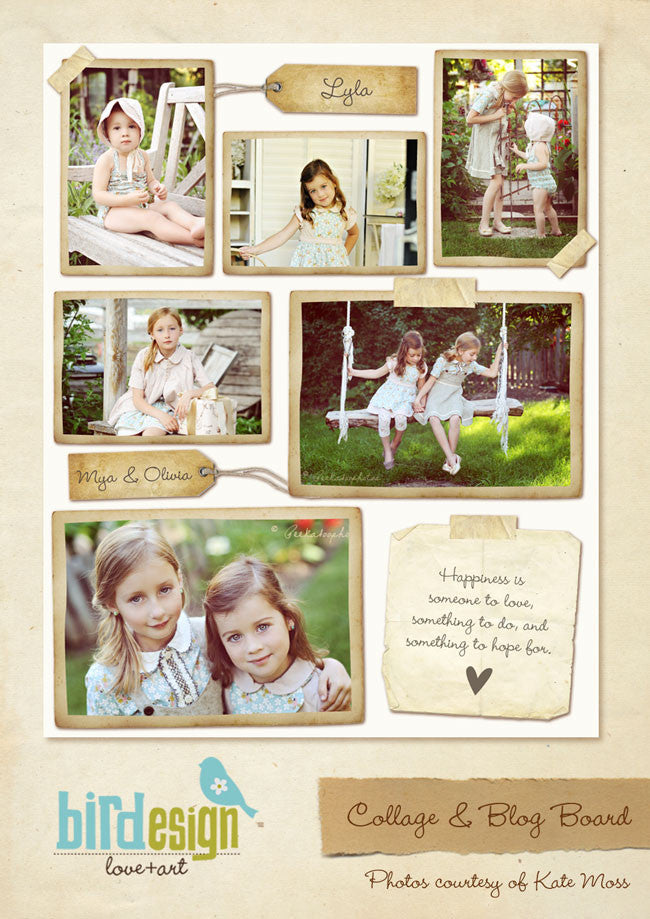 16x20 collage & blog board | Vintage memories e252