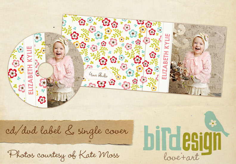 CD label and case set | Happy garden e318