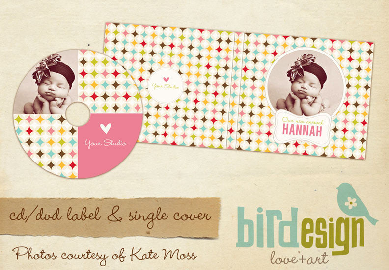 CD label and case set | Retro welcome e321