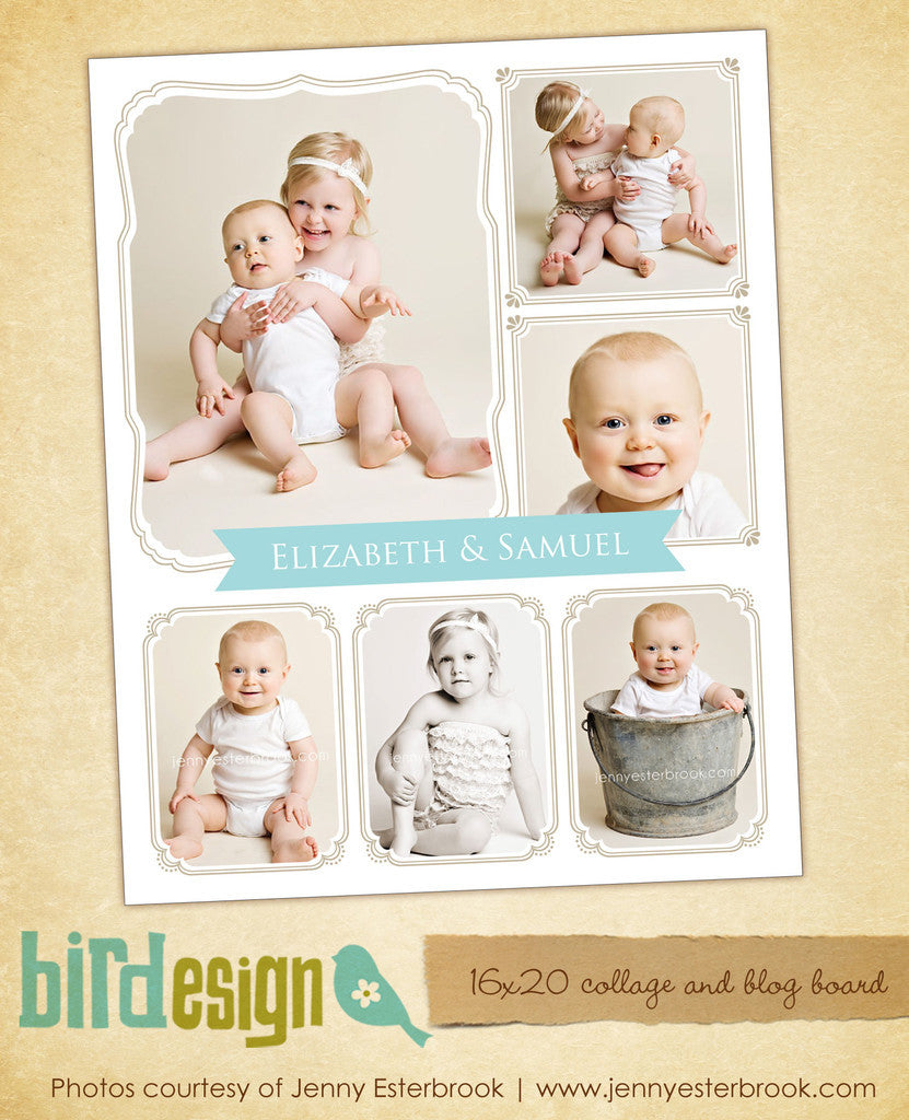 16x20 collage & blog board | Sweet siblings e469