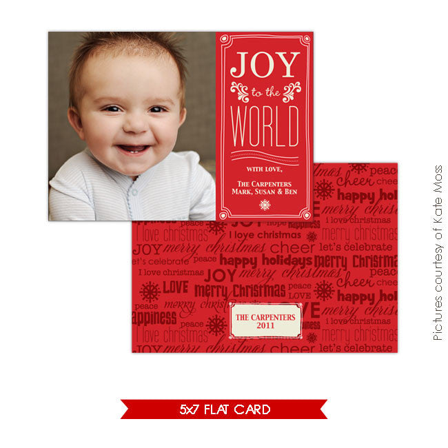 Holiday Photocard Template | Baby Joy e109