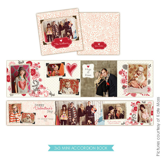 Valentine accordion mini 3x3 | Be lovely e227