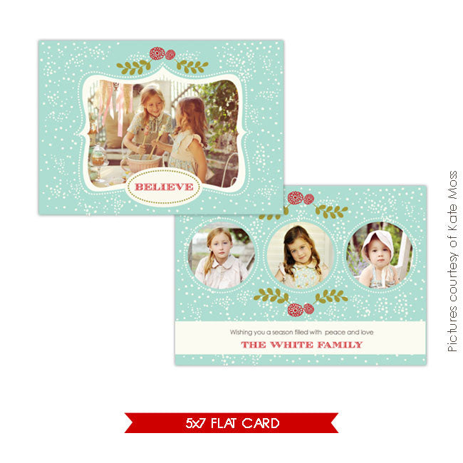 Holiday Photocard | Blue Snow e139