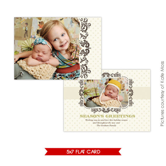 Holiday Photocard Template | Caramel e138