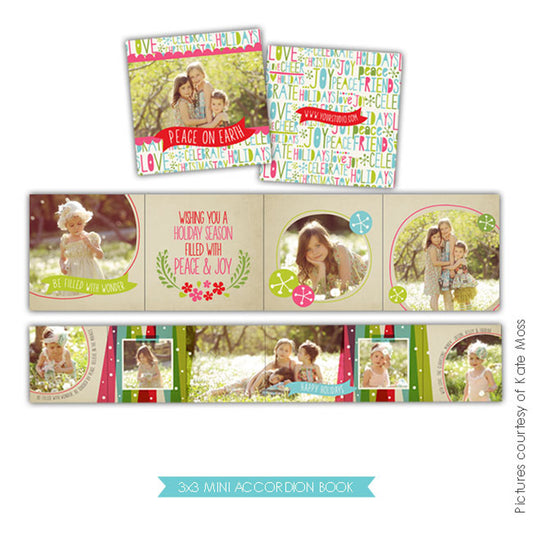 Accordion mini 3x3 | Christmas colors e542