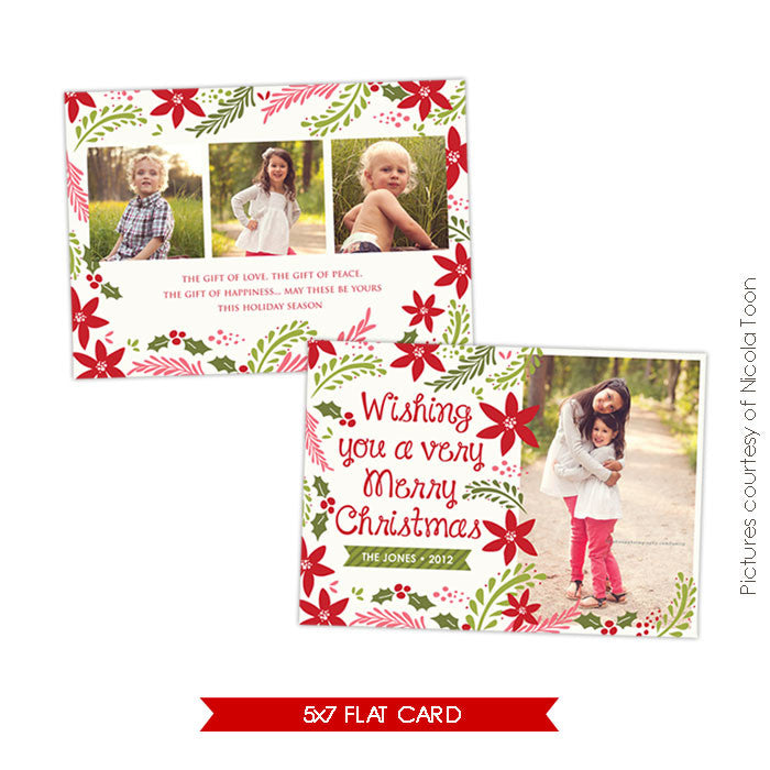 Holiday Photocard Template | Christmas Spirit e502