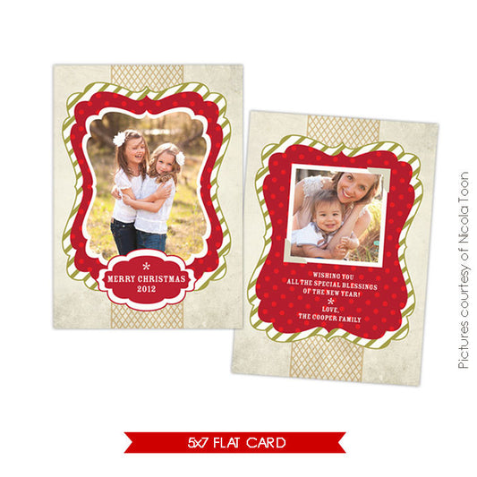 Holiday Photocard Template | Classic Holiday e504