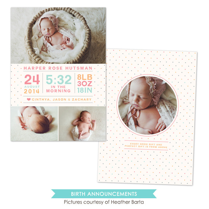 Birth Announcement | Heaven Gift e1054