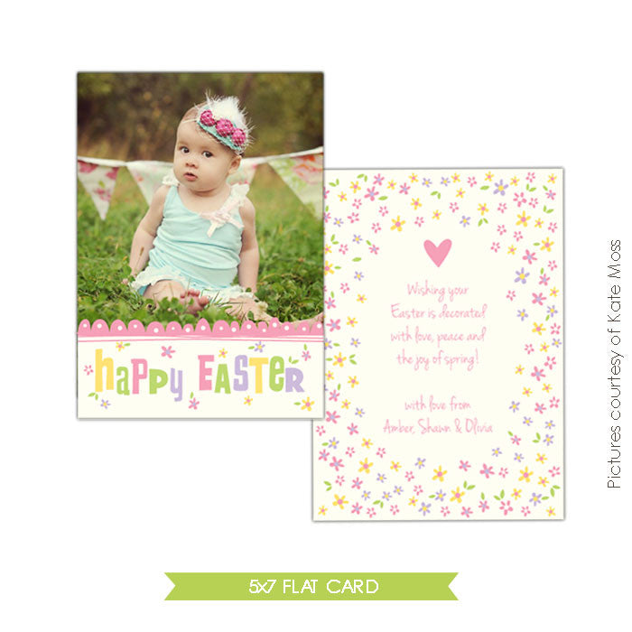 Easter photo card | Easter daisies e333