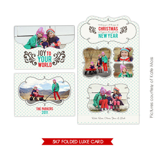 Holiday Ornate Photocard  | Family Joy e229