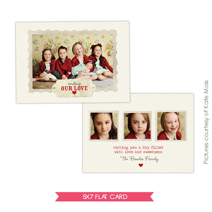 Valentine Photocard Template | Filled hearts e294