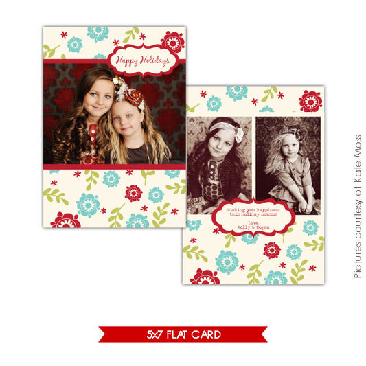 Holiday Photocard | Floral Greeting e145