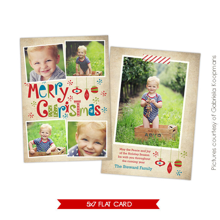 Holiday Photocard Template | Funny Moments e522