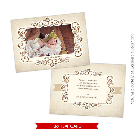 Holiday Photocard Template | Glory & Peace e520