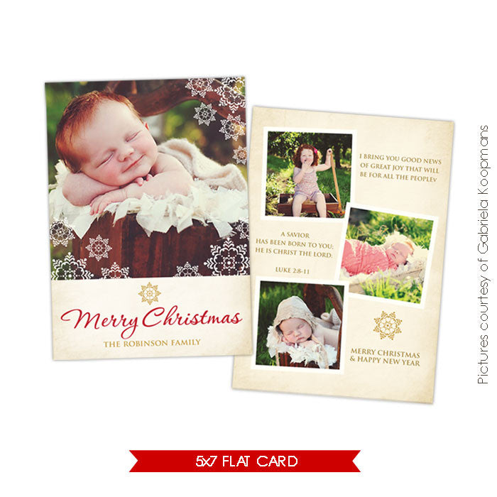 Holiday Photocard Template | Great news e523