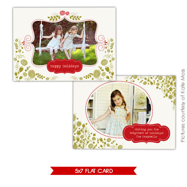 Holiday Photocard | Green Garden e207