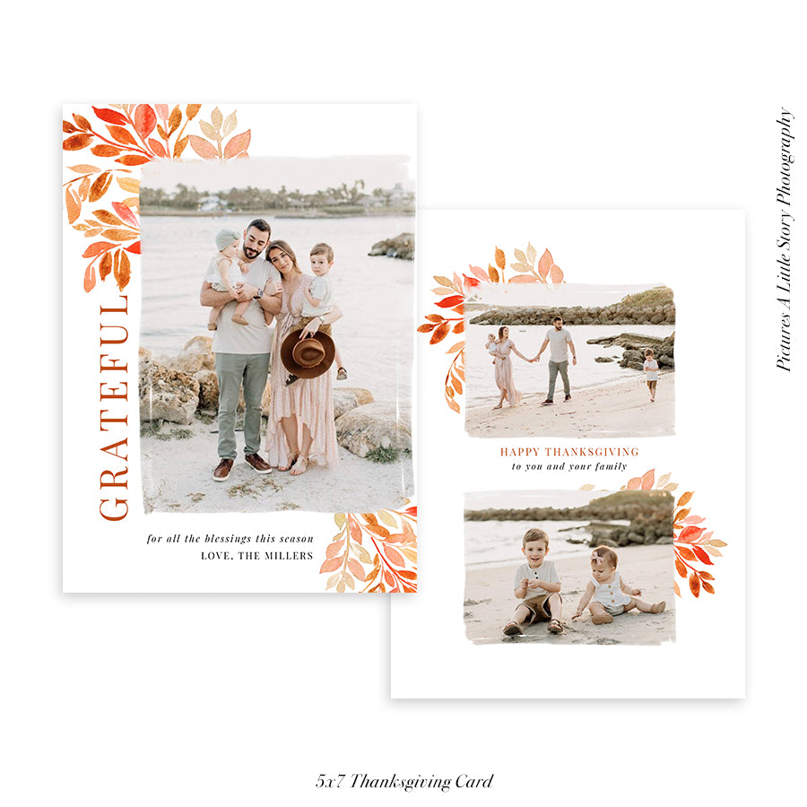 Thanksgiving Photocard Template | Pumpkin Vibes - HC011