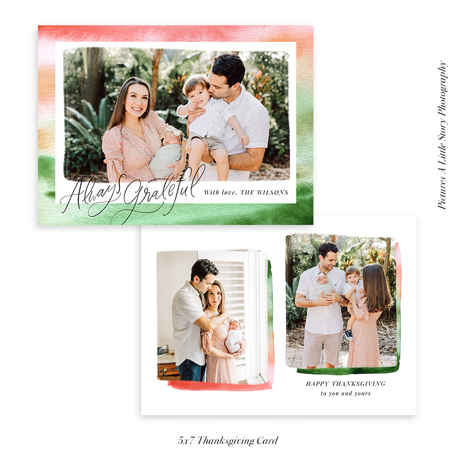 Thanksgiving Photocard Template | Always fall - HC013