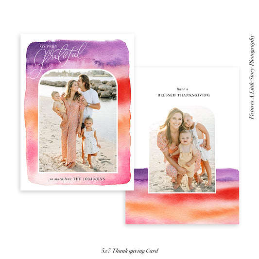 Thanksgiving Photocard Template | Shades of love HC014