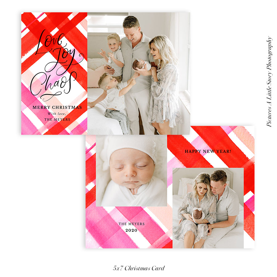 Christmas 5x7 Photo Card | Joy and Chaos - HC040