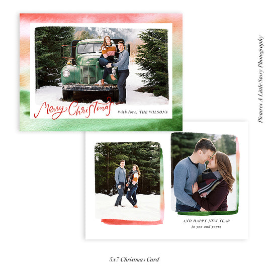 Copy of Christmas 5x7 Photo Card | Festive Colors - HC050