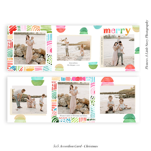 Copy of Christmas accordion card 5x5 | Brilliantly Bright - HC056