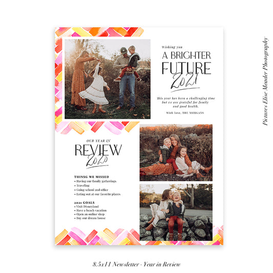 Year in Review Family Newsletter Template | Brighter New Year - HC072