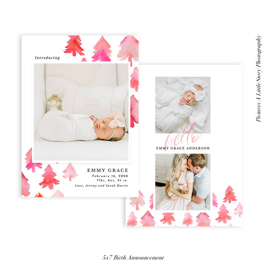 Birth Announcement Photocard | Hello Baby - HC089