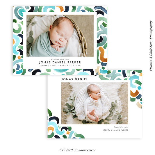 Copy of Birth Announcement Photocard | Hello Baby - HC090