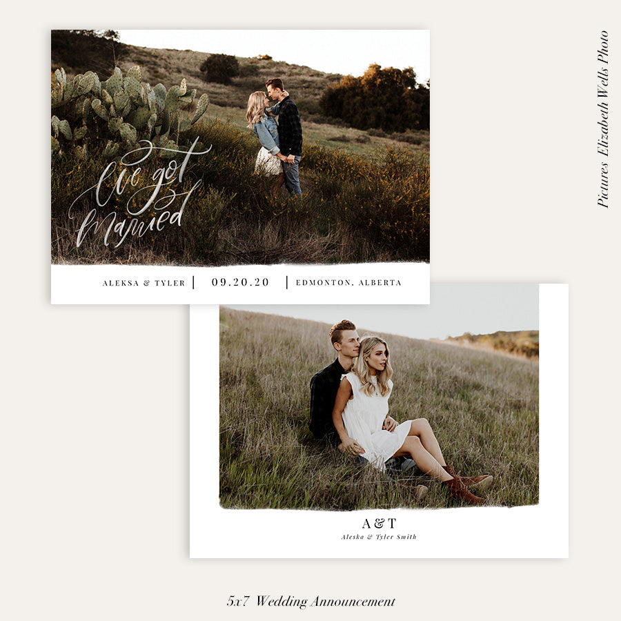 Wedding Announcement Photocard | We got married - HC100