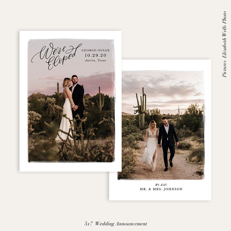 Wedding Announcement Photocard | We've eloped - HC103