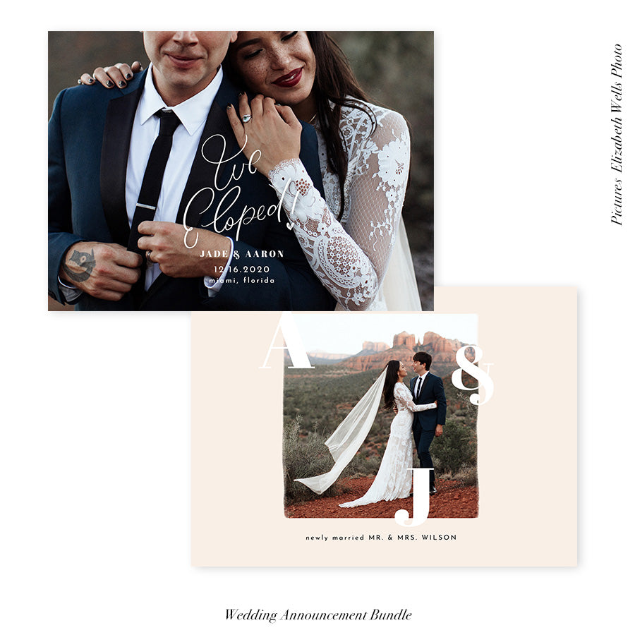 Wedding Announcement Photocard | We eloped - HC107