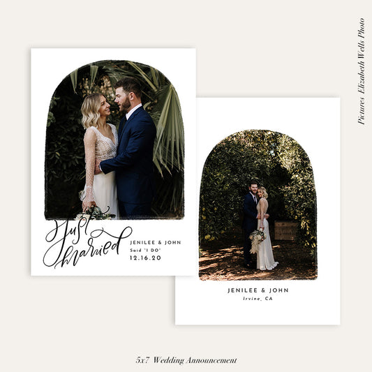 Wedding Announcement Photocard | Just Married - HC108