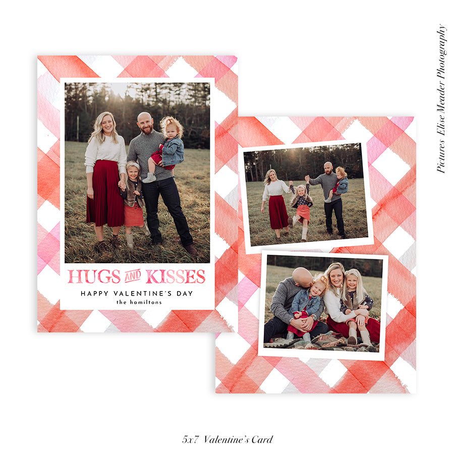 Valentine's Photocard | Hugs & Kisses - HC111