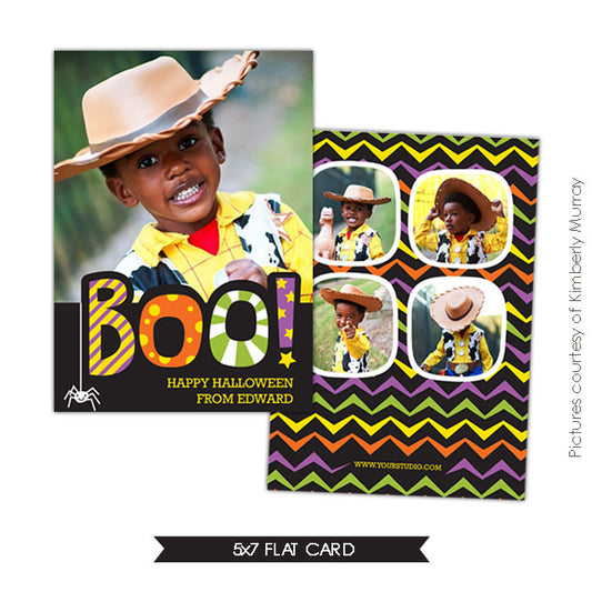 Halloween Photocard Template | Happy Boo e532