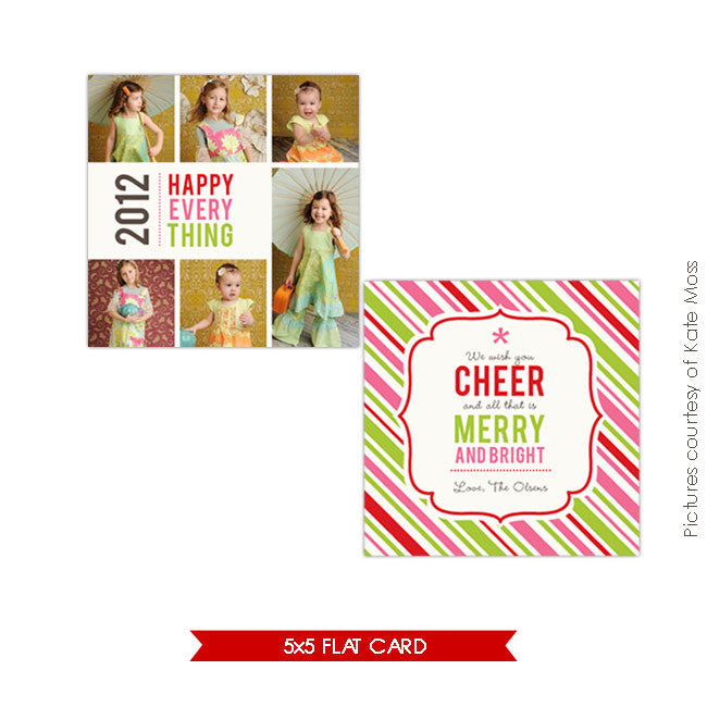 Holiday Photocard Template | Happy Day e198