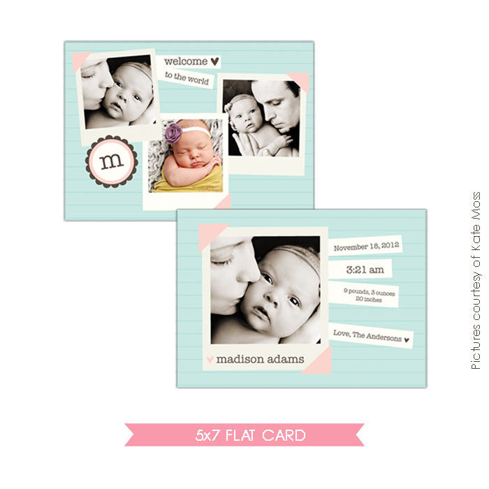 Birth Announcement |Happy letters e122