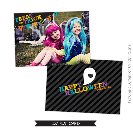 Halloween Photocard Template | Laughs & Ghosts e533