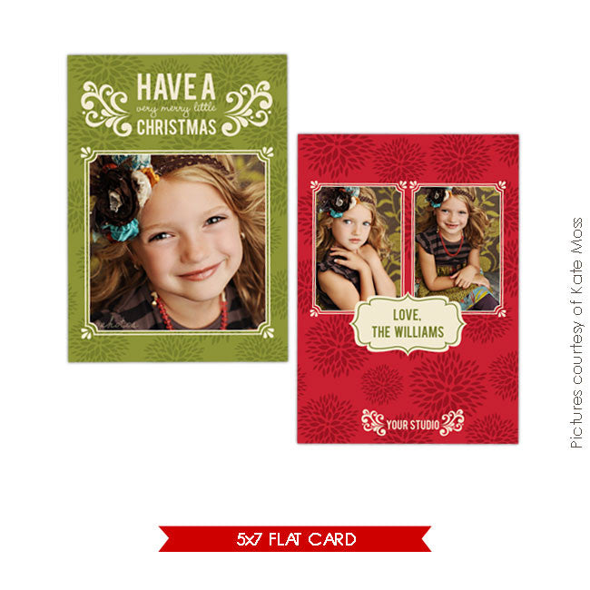 Holiday Photocard Template | Little Christmas e172