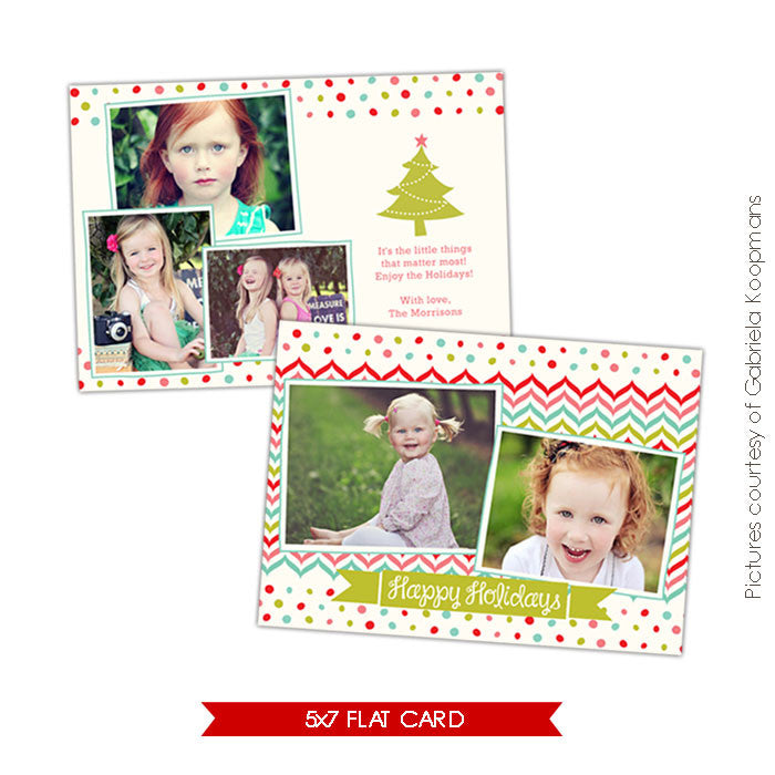 Holiday Photocard Template | Little things e529